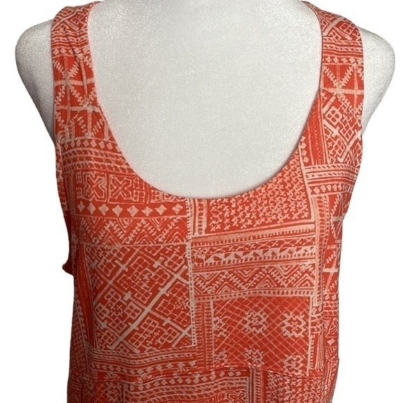 New Woolrich Creamsicle Orange/White Print Tank Dress Size Large (L) - Picture 3 of 10